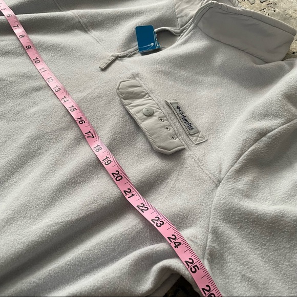 NWT Columbia Oversize Fleece Pullover Sweater Jacket Grey/White Size XXL - Picture 14 of 16